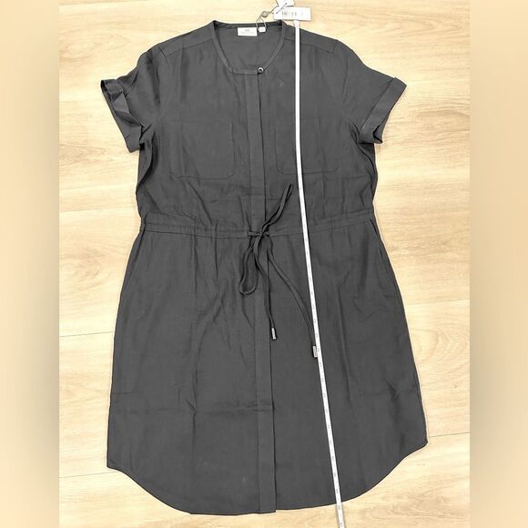 AG Collarless Black Shirt Dress, Size Small, NWT - Picture 7 of 12